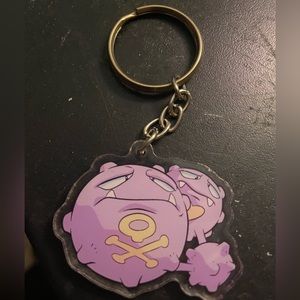 Pokemon 1 keychain, 2 iron on patches, 1 Sticker